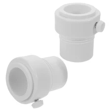 2 Pcs White Pool Umbrella Sleeve Adapter Holder For Deck Umbrella Stands