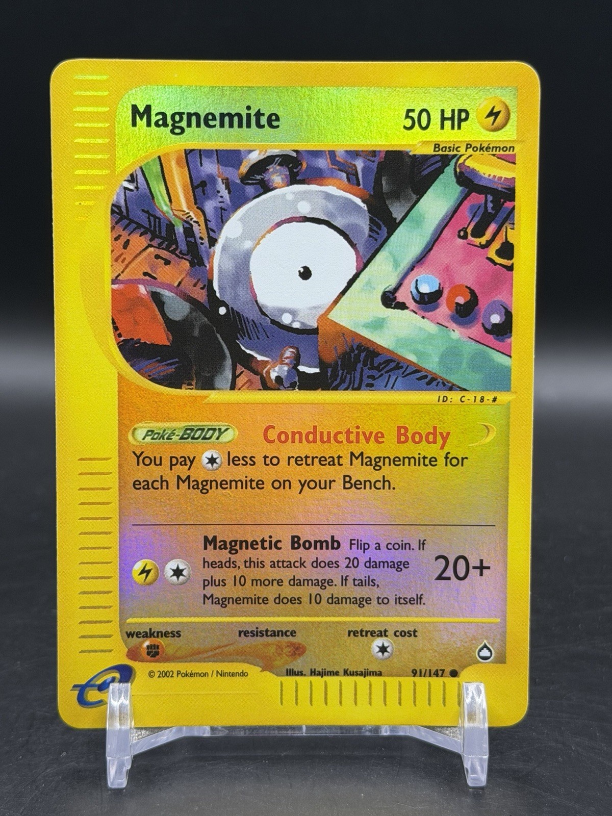 Magnemite 91/147 Pokemon Aquapolis Reverse Holo English WOTC NM