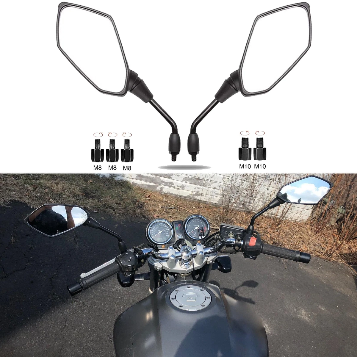 Motorcycle & Scooter Mirror Assemblies for Honda CB750F for sale