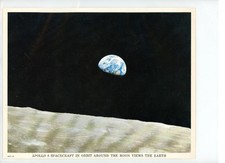 Orig. NASA PUBLICITY Photo APOLLO 8 VIEW OF EARTH IN MOON ORBIT MSCL-22