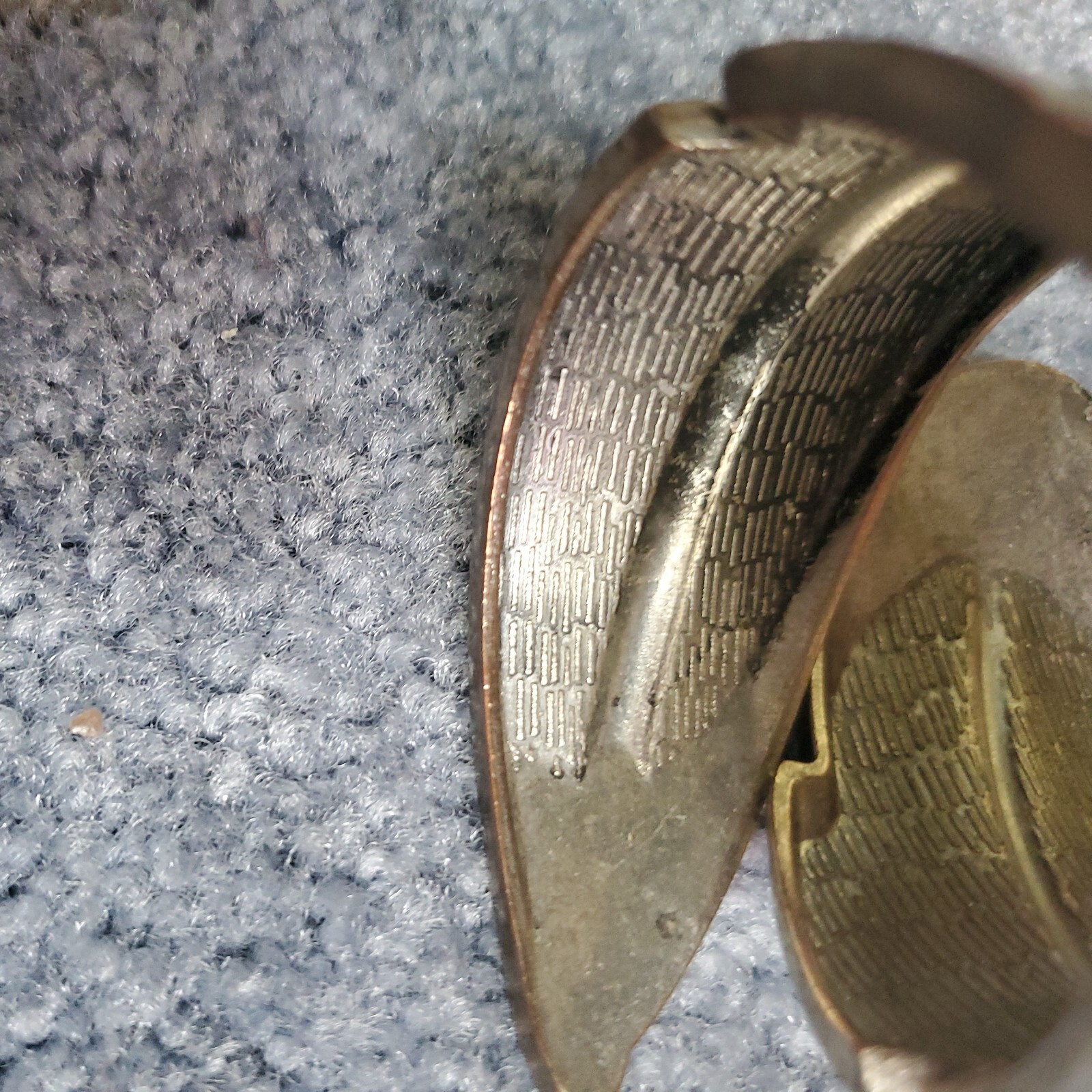 1Be Silvertone Coppertone  Leaf Hinge Bracelet Wi… - image 5