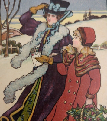 Artist Ethel Parkinson MM Vienne #234 Antique German Christmas Postcard