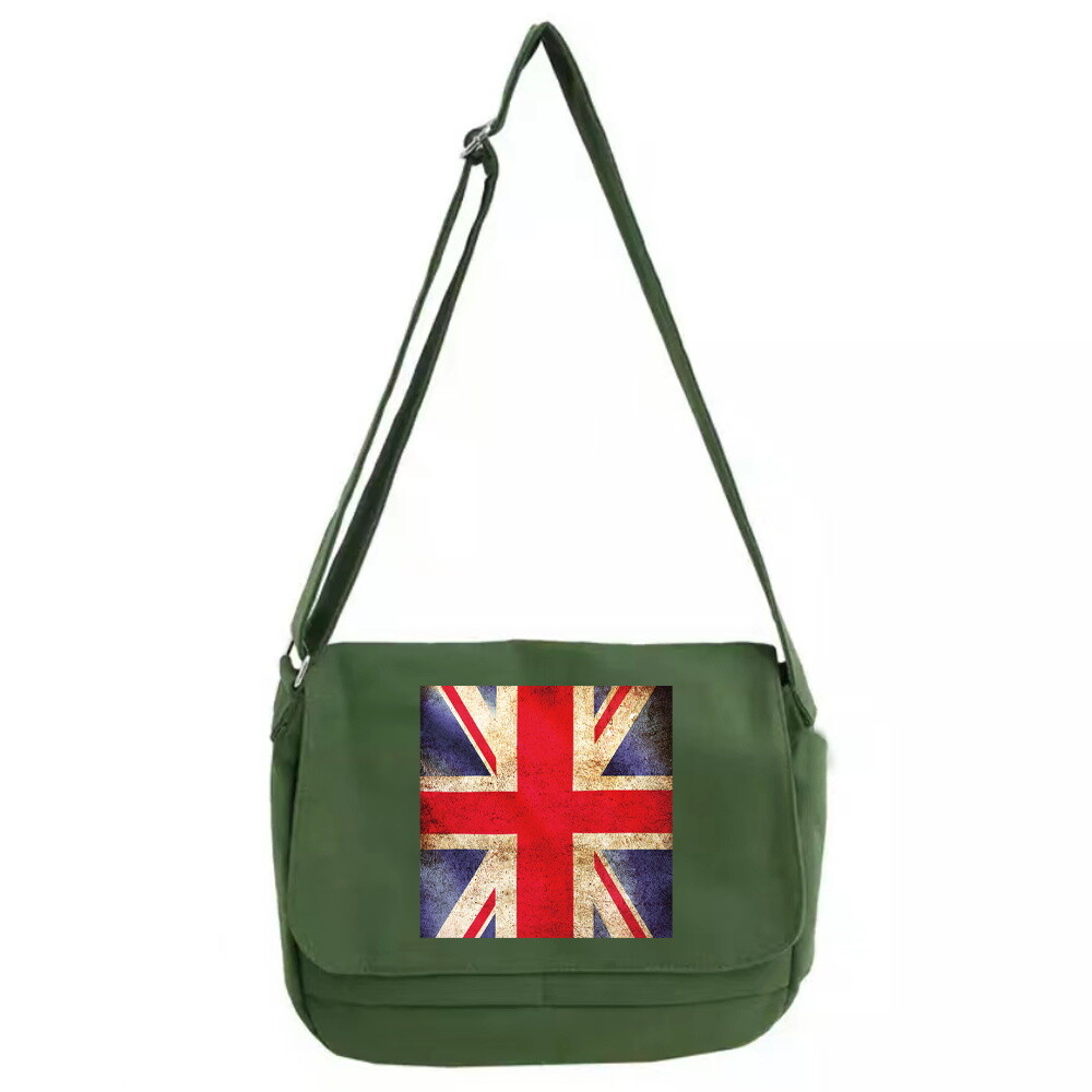 バッグ Union Jack Canvas Leather Shoulder Bag Union Jack Canvas Leather Shoulder Bag