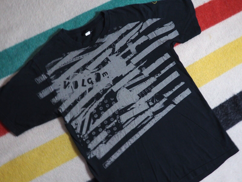 VTG Y2k 2000s Volcom Skate Grunge Faded Logo Black Tee T-Shirt Mens M EUC - Picture 2 of 7