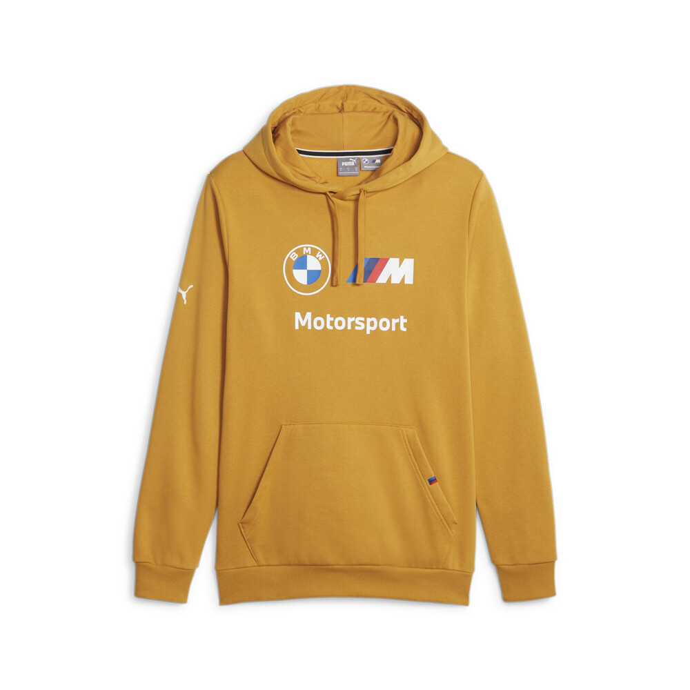 Puma BMW MMS Essential Yellow Pullover Hoodie for Men Casual Outerwear 62130109