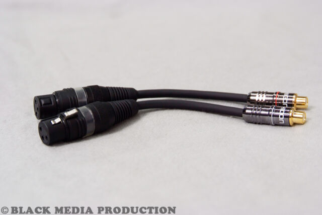 Adapter Cable XLR Female - RCA Female HiCon Set of 2 (Stereo) *NEW*- Adapter Cable XLR Female - RCA Female HiCon Set of 2 (Stereo) *NEW*-