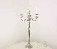KerzenstäNder 5-Armig Kerzenleuchter Kandelaber Aus Metall Silber 80Cm Neu!
