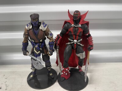 Lot of 2 Mortal Kombat SPAWN MK11 Action Figure McFarlane & Sub Zero Loose