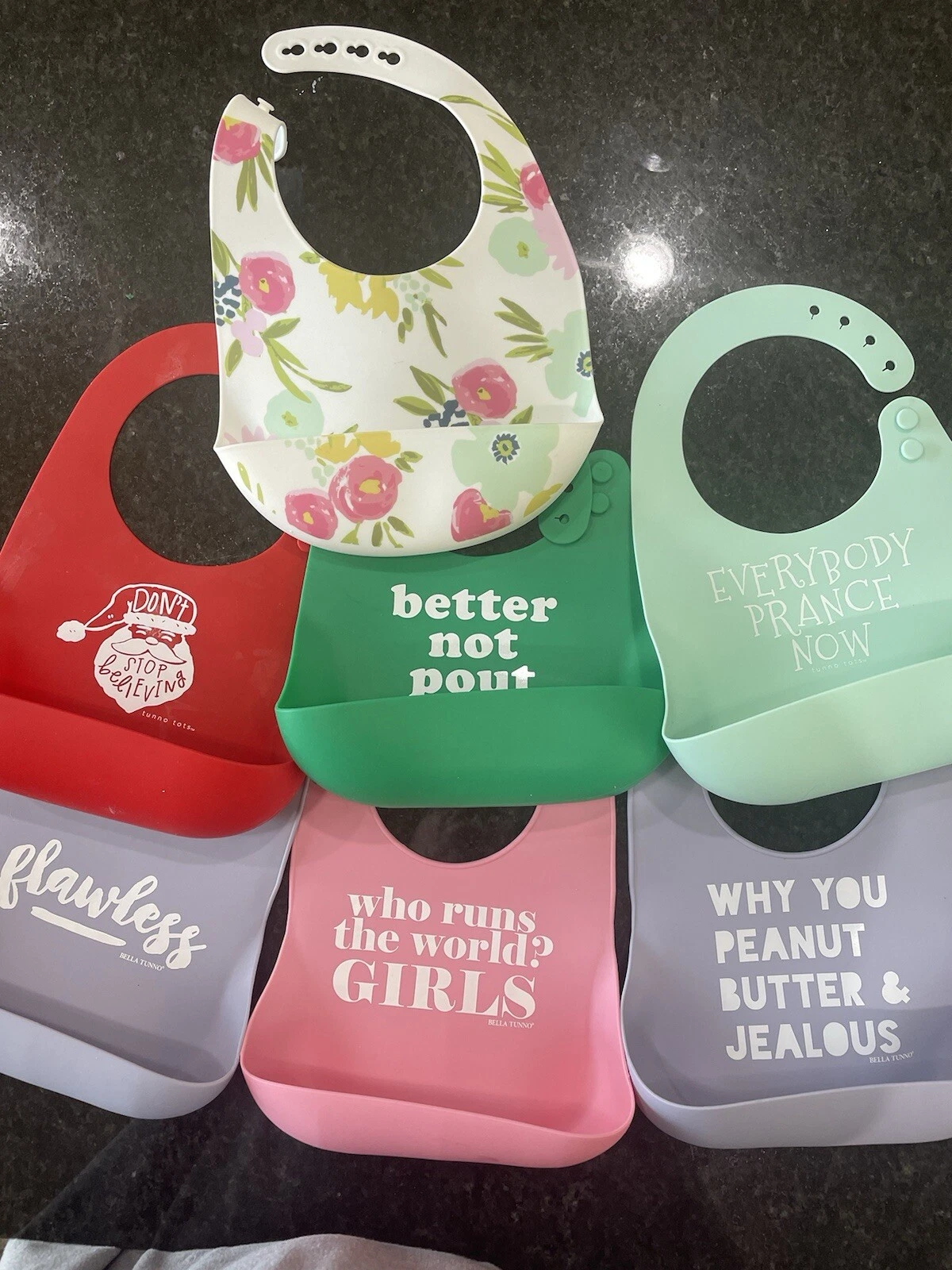7 Bella Tunno & Tunno Torts Silicone Bibs For Baby / Toddler