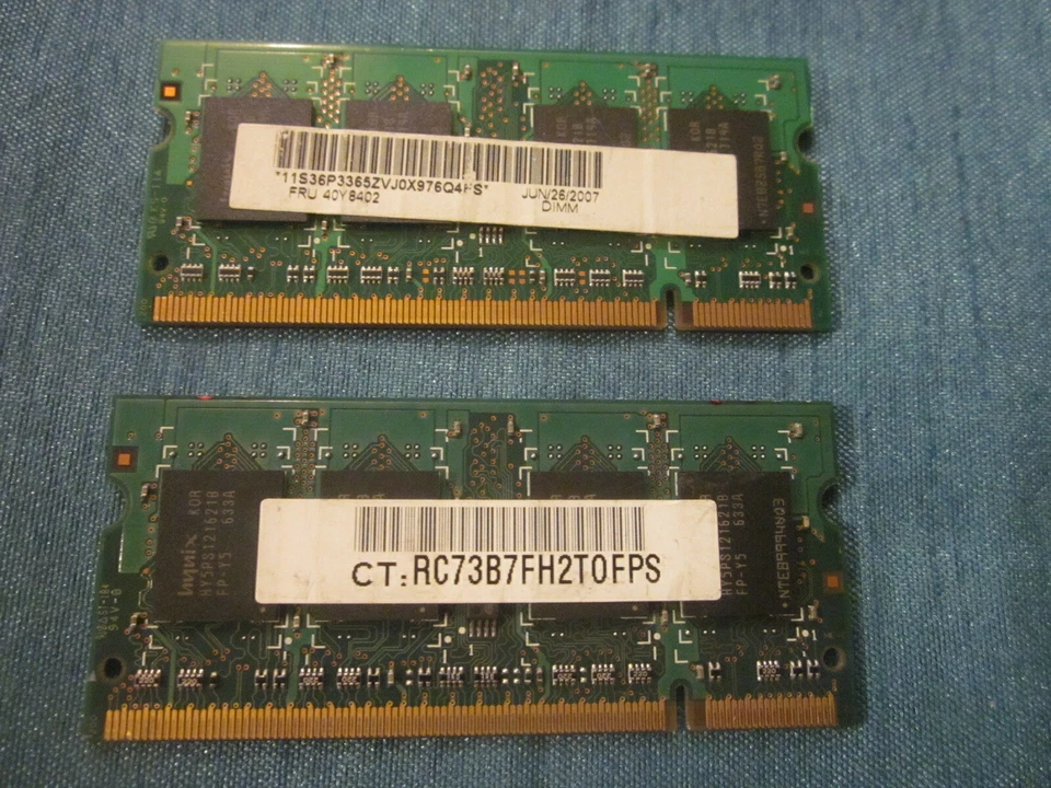 Hynix 2 x 512MB = 1GB PC2 5300S 555 Laptop Memory RAM HYMP564S64BP6-Y5 - Image 4 of 4