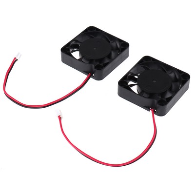 2pcs 12V Mini Cooling Computer Fan - Small 40mm x 10mm DC Brushless 2-pin O zn