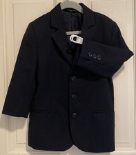 Cherokee Boy  s Blazer Jacket Navy Blue Polyester Rayon Blend Fully Lined Size 4