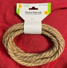 Nautical Rope Decorative Rope Jute 8 feet Long 3/8 Diameter