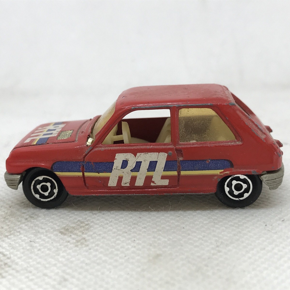 Majorette Renault 5 No. 257 RTL Red Made In France 1:55 | eBay