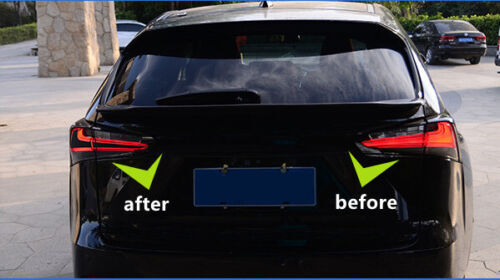 For Lexus NX200t 2015-2017 Carbon fiber Rear Door tail lights Strip trim sticker - Picture 1 of 4