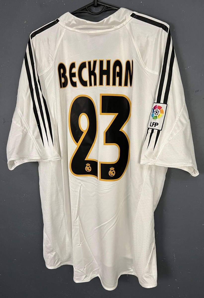 MENS FC REAL MADRID 2003/2004 DAVID BECKHAM SOCCER FOOTBALL SHIRT