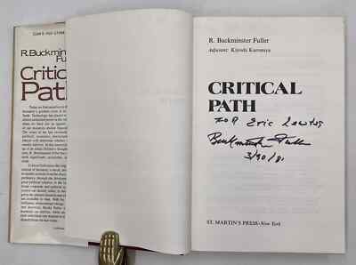 R. Buckminster Fuller Critical Path 1981 First Printing SIGNED Autographed Book