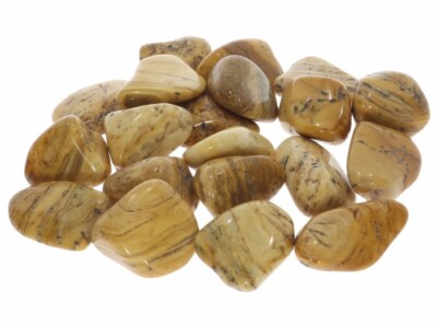  gelber Jaspis Trommelsteine Edelsteine Massagesteine Heilsteine drum stone