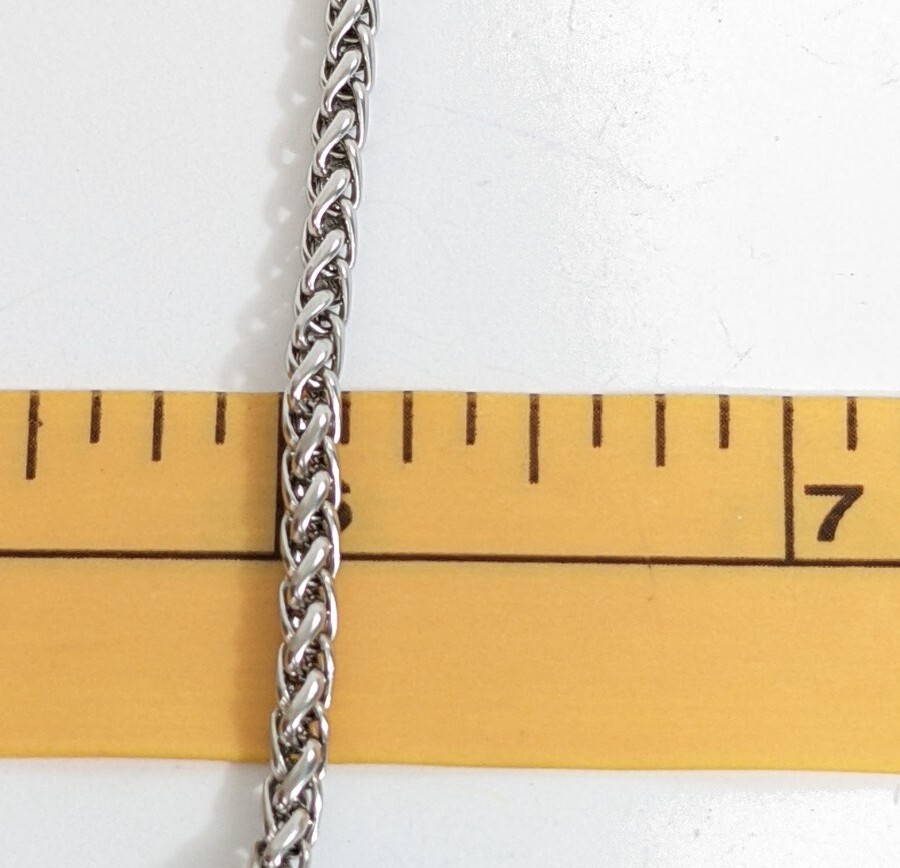 Lynx Men’s Stainless Steel Foxtail Chain Necklace 2… Gem