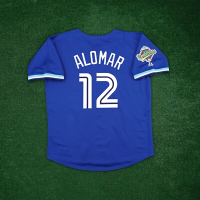 Roberto Alomar 1993 Toronto Blue Jays Cooperstown World Series Alt Blue Jersey