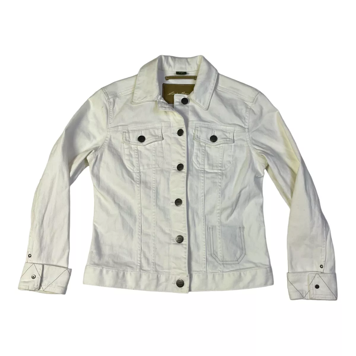 Eddie bauer white jean jacket hot sale