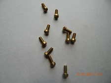 BRASS FILLISTER HEAD SLOTTED MACHINE SCREWS  12/24 x 1/2"  10 PCS. NEW