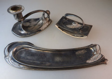 WMF Jugendstil Schreibtisch Garnitur Modell Nr. 229 um 1910 (92892)