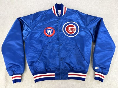 STARTER / CHICAGO CUBS/ジャケット/XL/ブルー Vintage Starter Chicago Cubs Satin Jacket Blue Baseball MLB 80s