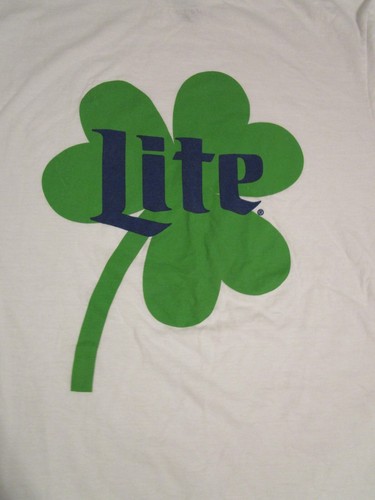 Miller Lite Men's Large Shamrock Short Sleeved T Shirt St Patrick's Irish - Picture 2 of 4