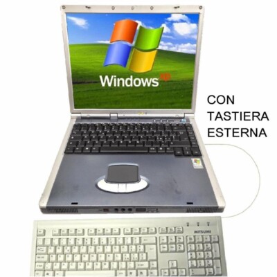 Notebook PC Computer CLEVO D400S Con Windows XP Seriale RS232