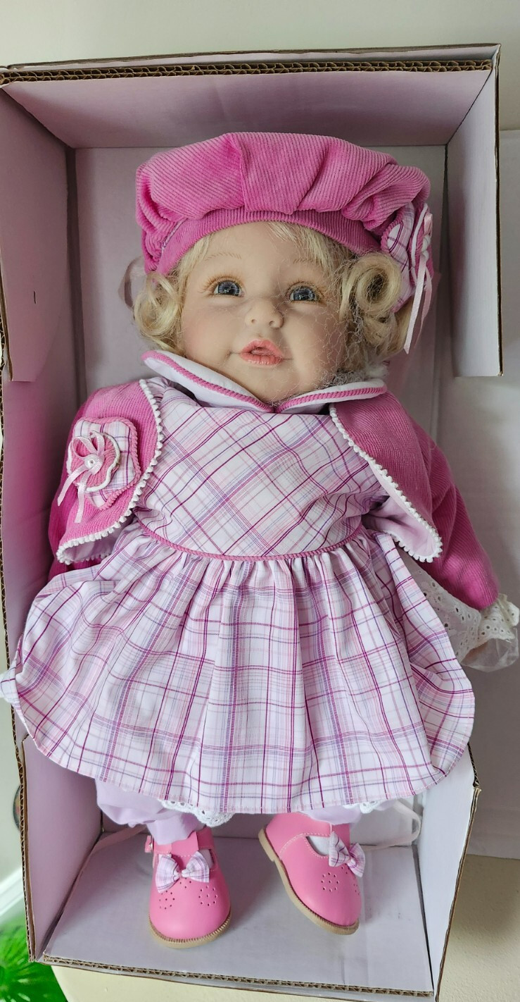 ADORA Name Your Own Baby. Blonde Hair Pink Corduroy & Dress Cert. Blue Eyes 2007