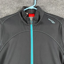 Saucony Jacket Womens Large Black Long Sleeve Full Zip Mock Neck Outdoor Casual