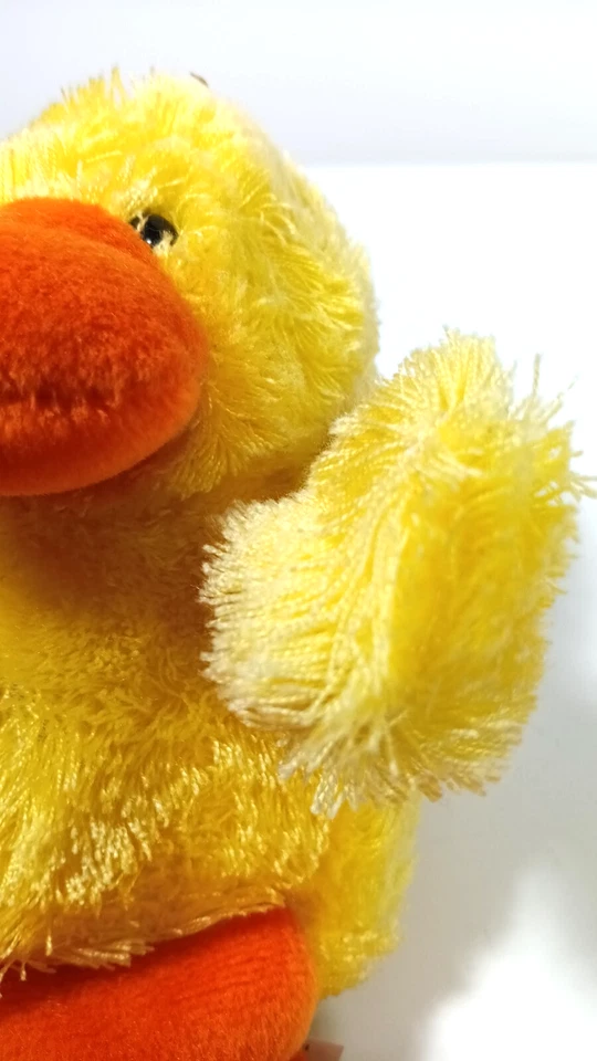 Ganz Soft Yellow Orange Duck Plush Pellet Stuffed Toy - Image 2 of 4