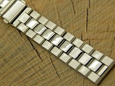 Vintage Stainless Deployment Clasp Bracelet 20mm NOS Unused Watch Band XLong