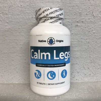 Native Origins Calm Legs Tablets 60 Count 09/2026 New Sealed