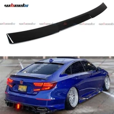GLOSS BLACK REAR WINDSHIELD WINDOW VISOR ROOF SPOILER FOR 18-22 HONDA ACCORD JDM