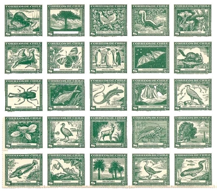Nature Chilean Stamps