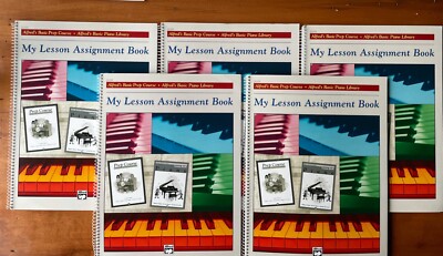 (5) My Lesson Assignment Book Alfreds Basic Prep Course - Piano Teacher Book