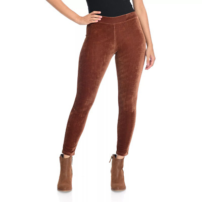 One World Stretch Velvet Wide Waistband Full-Length Leggings