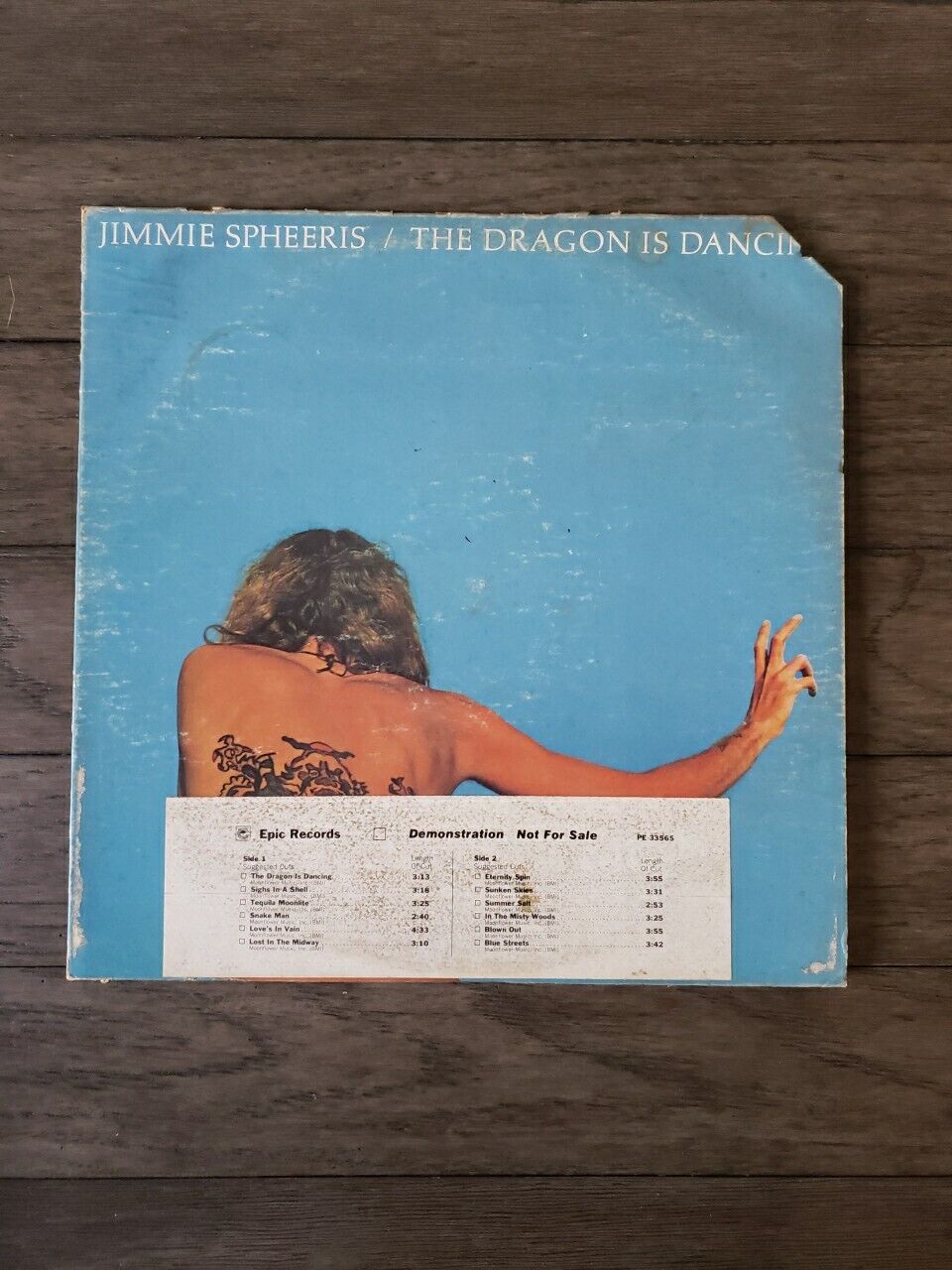 Jimmie Spheeris- The Dragon is Dancing Vinyl Record LP  DEMO(PE 33565) Soft Rock