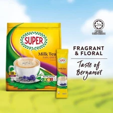 Super 3-In-1 Instant Earl Grey Milk Tea 18 Sticks x 25g ~06/2026