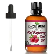 Red Raspberry Seed Oil - 4 fl oz - Cold-Pressed by Mayan's Secret 