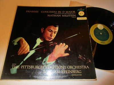 NATHAN MILSTEIN - WILLIAM STEINBERG BRAHMS VIOLIN CONCERTO LP CAPITOL P8271 NE33