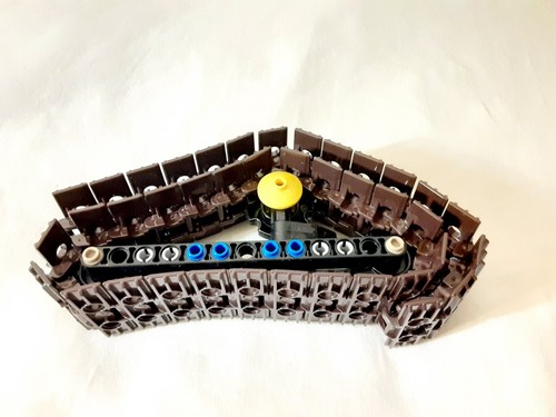 LEGO Parts 57518 / 88323 Brown Technic, Link Tank Track Tread Wide Two Pin - Picture 5 of 9
