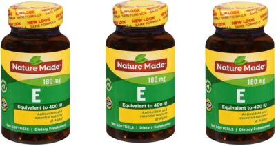 Nature Made Vitamin E 400Iu DL-Alpha Softgels 180ct ***3 Pack***