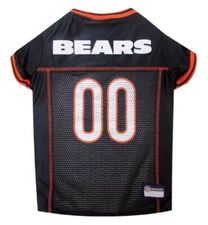 Pets First NFL Chicago Bears Screen Printed Mesh Dog Jersey - Navy Blue