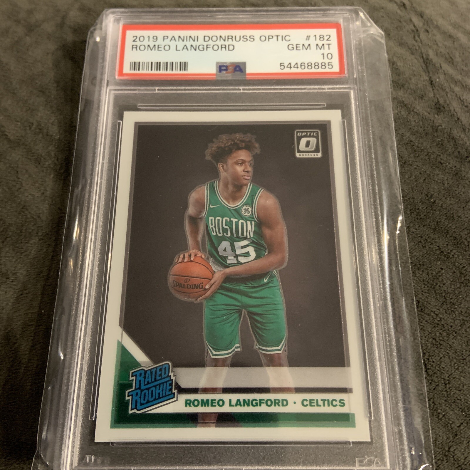 54468885 Romeo Langford 2019 Panini Donruss Optic 182 Rated Rookie RC PSA 10