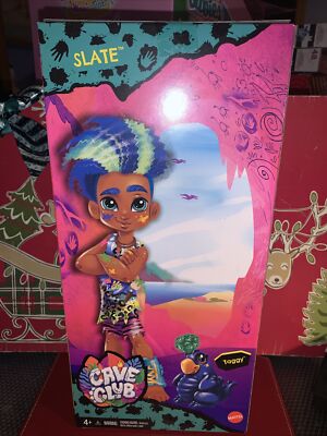 Cave Club Slate Prehistoric Cave Doll with Dinosaur Pet Taggy & Accessories VHTF