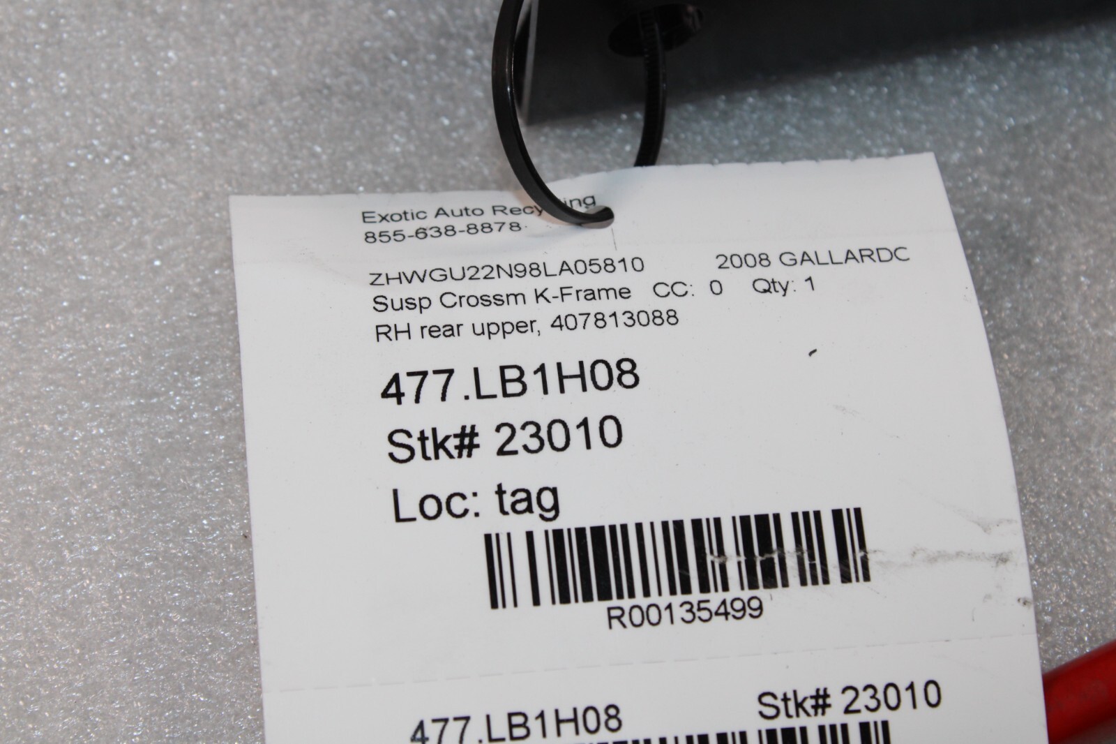 Lamborghini Gallardo, Spyder, RH, Right, Engine Bay Bracket, Used, 407813088