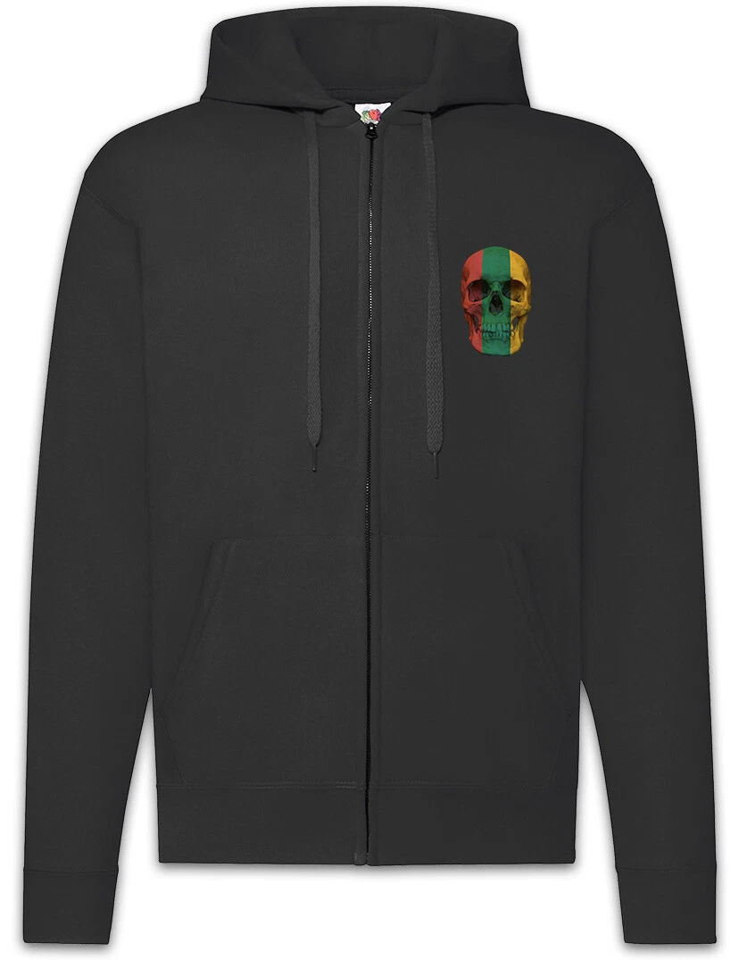 Classic Lithuania Skull Flag Zipper Hoodie Flagge Biker Banner Litauen